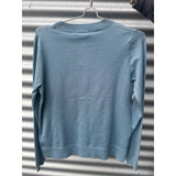 Zara New O-neck Cardigan Knit Smoke Blue