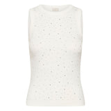 Carna Rhinestone Top Chalk