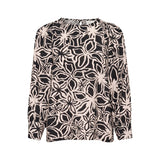 Hannah Blouse Black/Light Flower Print