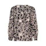 Hannah Blouse Black/Light Flower Print