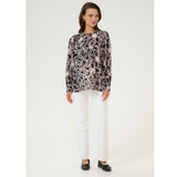 Hannah Blouse Black/Light Flower Print