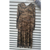 Hemmi Dress Green/Brown Army Print