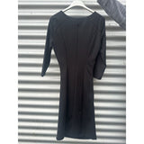 India V-neck 3/4 Sleeve Black
