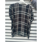 Lillian LS Top Mono Check
