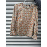 Malucca O-neck Blouse Blue Opal Print