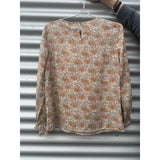 Malucca O-neck Blouse Blue Opal Print