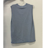 Marla v-neck loose fit knit vest Zen Blue