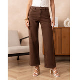 Tilde Jeans Vide Leg Dark Brown