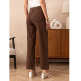 Tilde Jeans Vide Leg Dark Brown