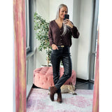 Inessa Coated Jeans Black