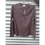 Sary Tilly Blouse Pink/Green Diamond Print