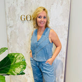 ChalinaGO Top Denim Blue