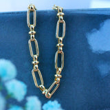 Kort lænke kæde i guld