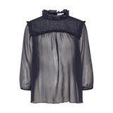 Line blouse blue deep