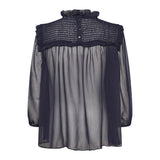 Line blouse blue deep