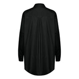 Klassisk sort skjorte fra Kaffe med lange ærmer knapper og klassisk skjortekrave