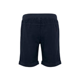 Marine blå løse bomuldsshorts med snøre