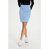 Lyseblå tætsiddende nederdel i jersey fra kaffe med by asbæk model