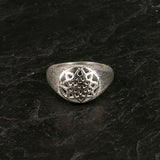 Sølv ring med emblem