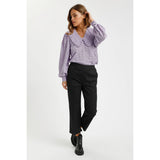 Sort klassisk habit buks med lige ben og presfolder