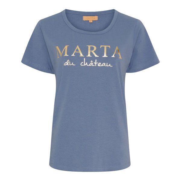 Marta Du Chateau Jeannette T Shirt Denim Blue