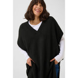 Annetta Knit Poncho Black LIVE