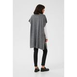 Annetta Knit Poncho Dark Grey Melange LIVE