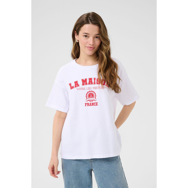 Adelina T-Shirt Optical White / Red