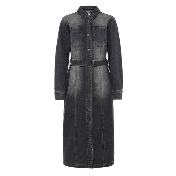 Abby Denim Dress Medium Grey