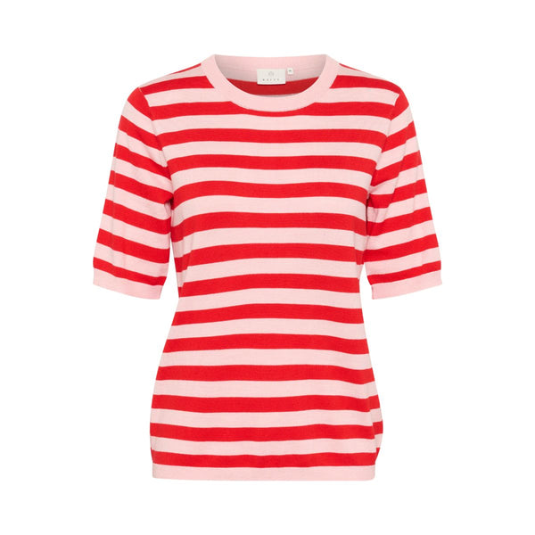 Lizza Striped Knit Lotus / True Red
