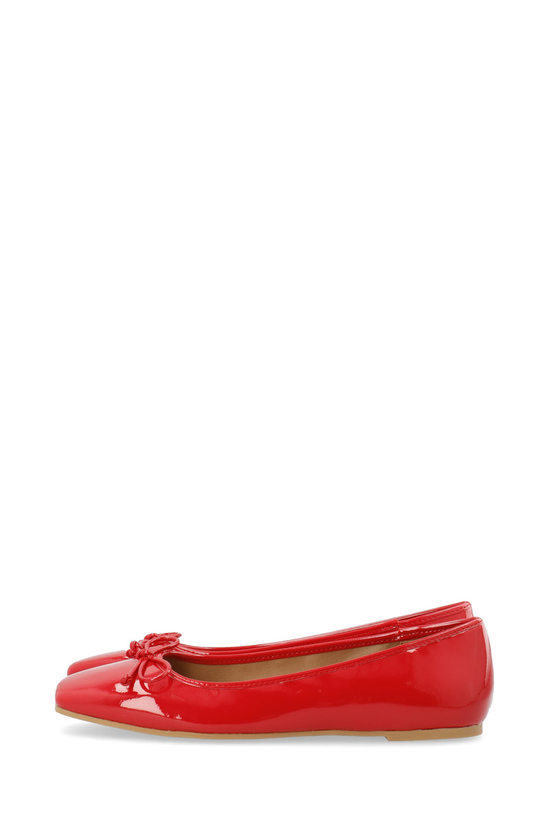 Rose Karrè Ballet Flat Faux Leather Red