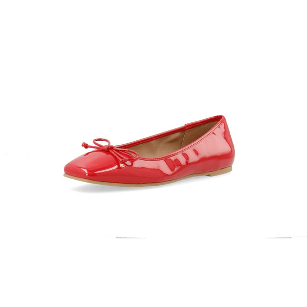 Rose Karrè Ballet Flat Faux Leather Red