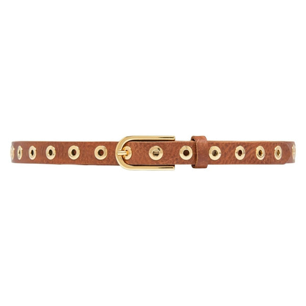 Narrow Belt Brown Gold 11478