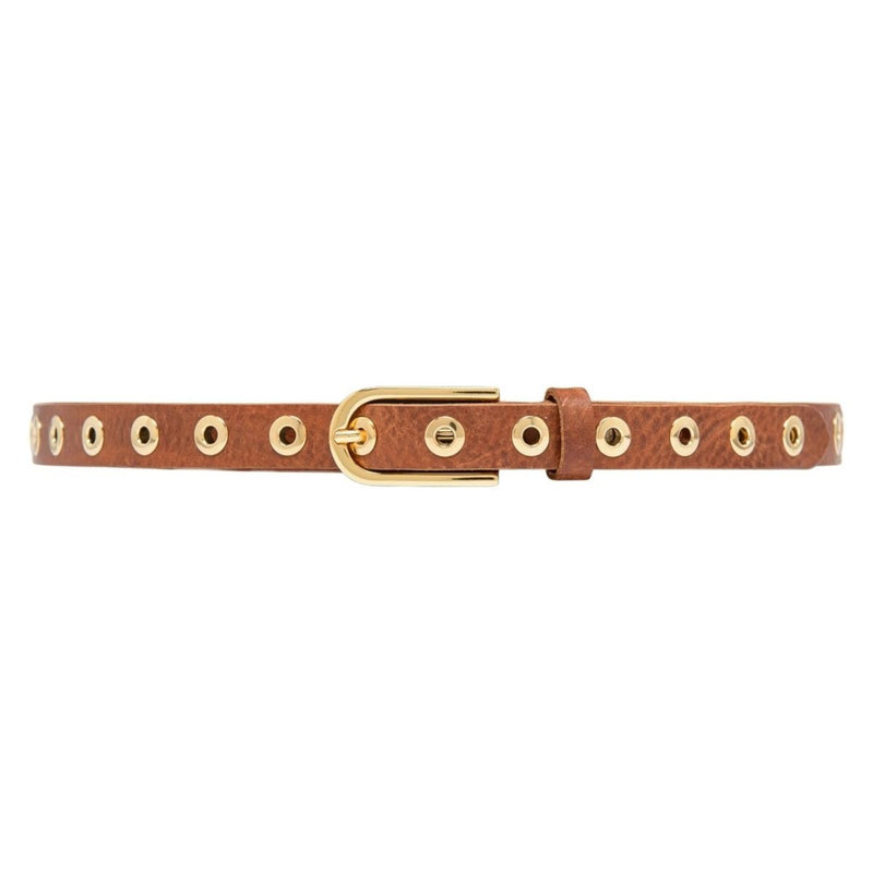 Narrow Belt Brown Gold 11478