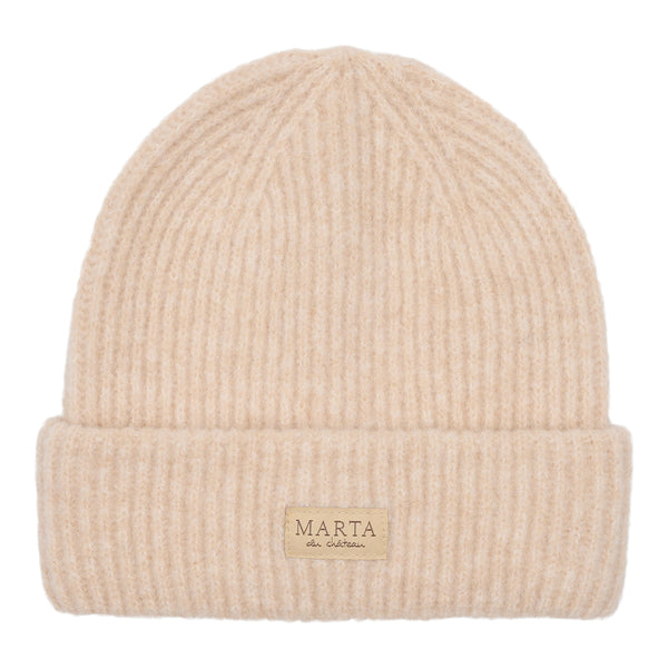 151512 Marta du Cháteau Rib beanie hat offwhite