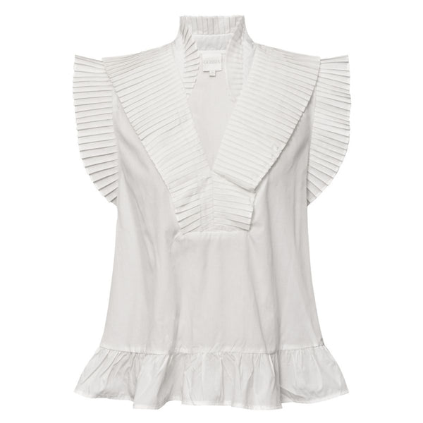 AnnGo Top Off White