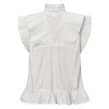 AnnGo Top Off White