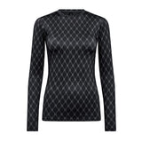 Hype the Detail Printed Blouse Black Grey