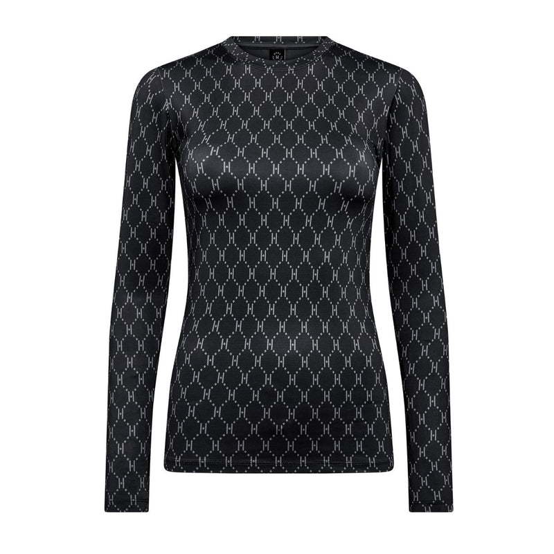 Hype the Detail Printed Blouse Black Grey