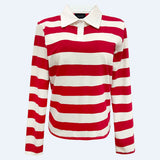 Polo LS Shirt Red White Stripe