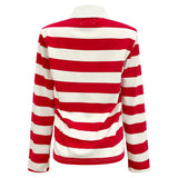 Polo LS Shirt Red White Stripe