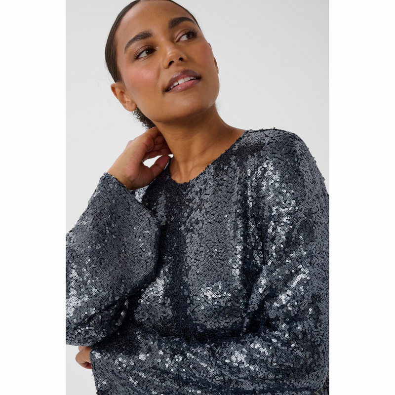 Lau Sequin Dress Dark Silver