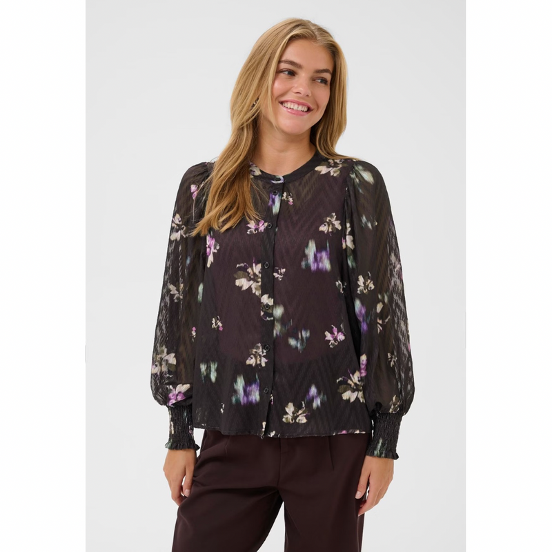 Claire Shirt Black Coffee Multi