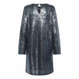 Lau Sequin Dress Dark Silver