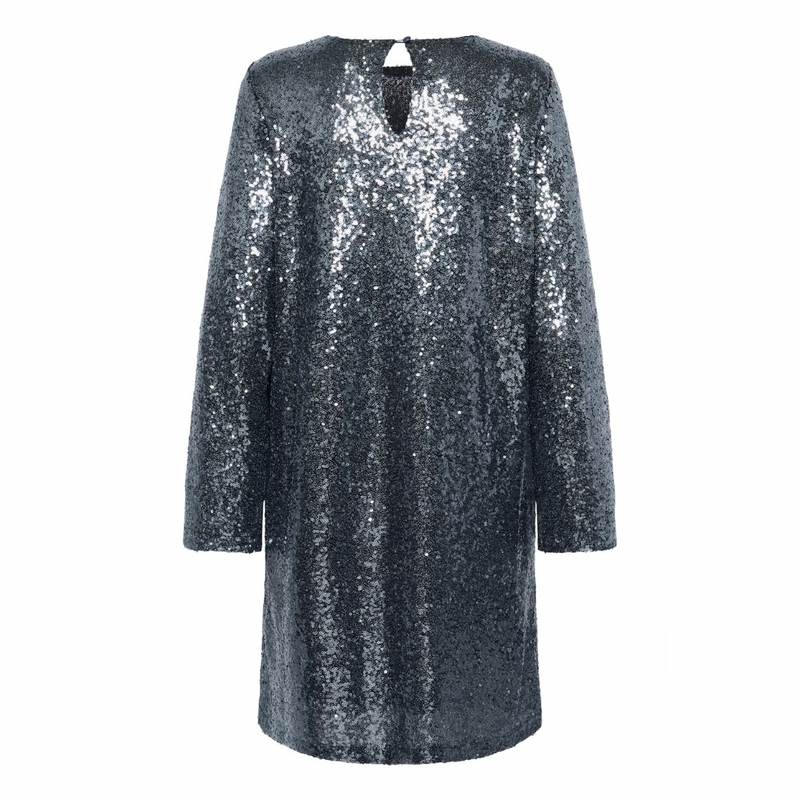 Lau Sequin Dress Dark Silver