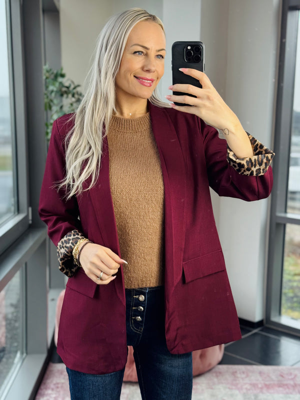 Kaja Blazer Bordeaux Leo