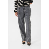 Carlina Pants Dark Gull Grey Washed
