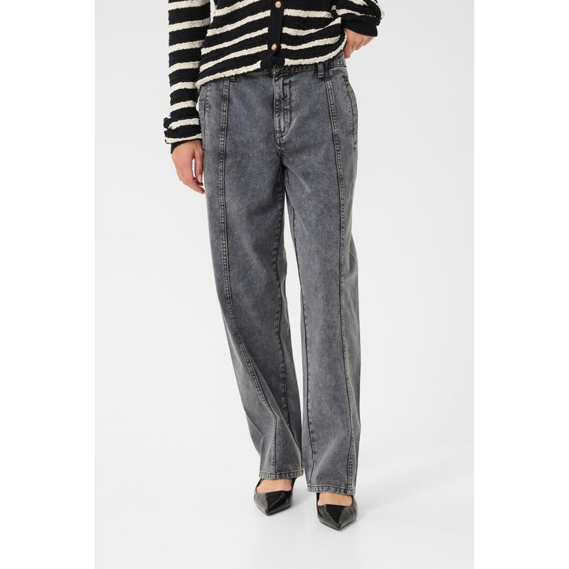 Carlina Pants Dark Gull Grey Washed