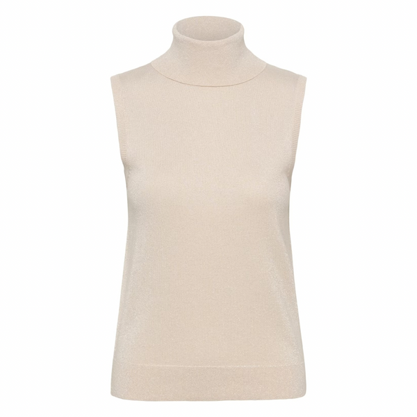 Regina Roll Neck Top sand dollar
