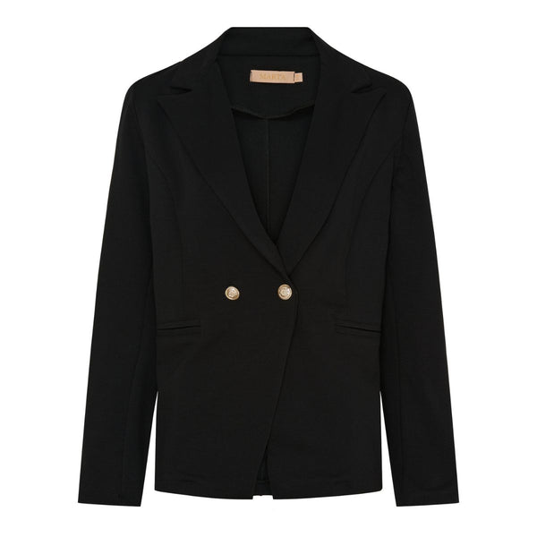 85641-1 MARTA DU CHÁTEAU VIVIAN BLAZER BLACK&nbsp;

Fin klassisk sort blazer med guld knapper fra&nbsp;Marta du cháteau. Vivian blazer har dub revers, lange ærmer, front snydelommer samt knaplukning med 2 guld knapper foran.&nbsp;


Dyb revers, lange ærmer, 2 guld knapper og snydelommer&nbsp;
Klassisk sort
Løs pasform

Størrelsesguide: Vivian blazer er er normal til rummelig i størrelsen. Str. S/M dækker str. XS- lille L og str. L/XL dækker str. L-XXL.